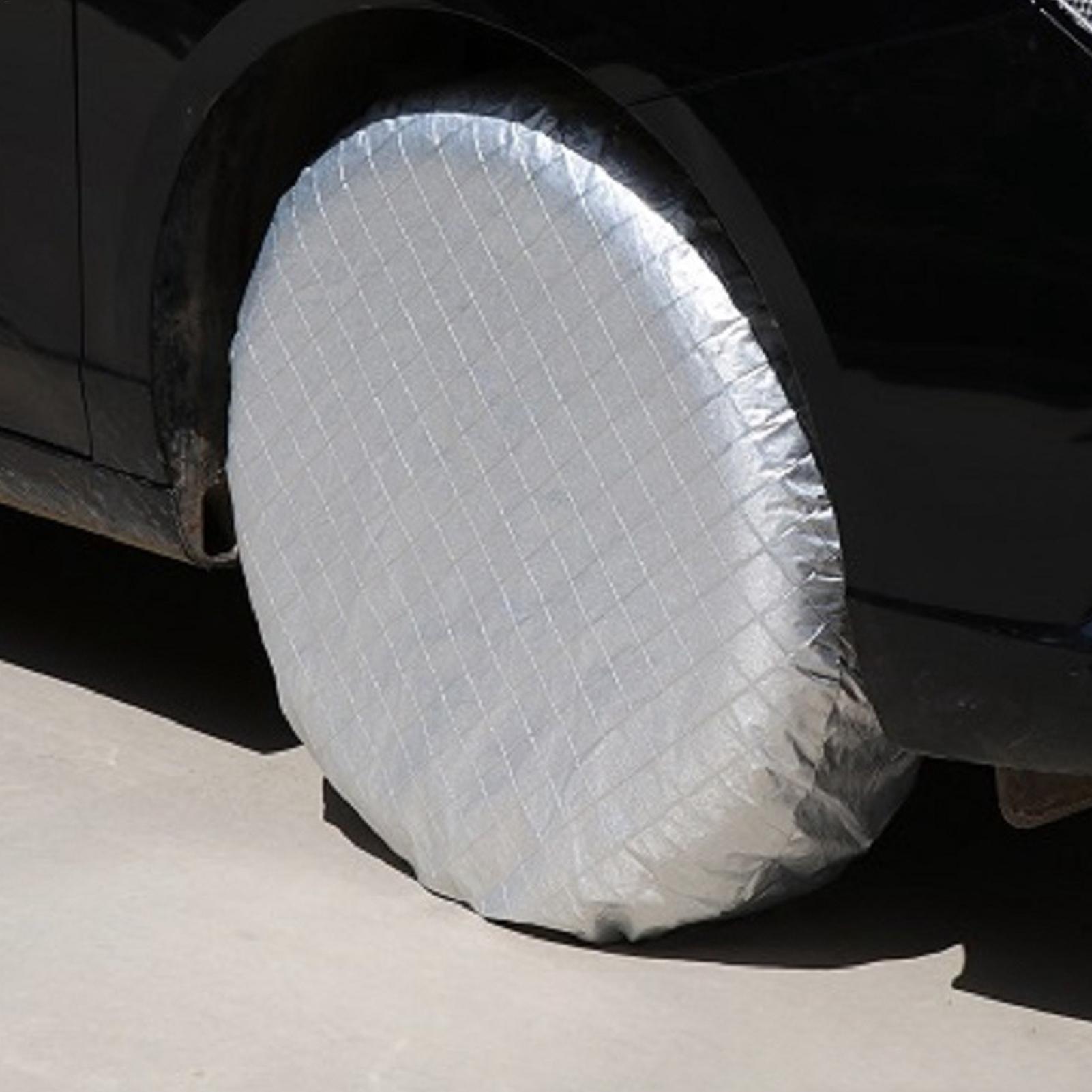 Aluminum Foil Heavy Duty - ผ้าคลุมยางรถ RV 4 ชิ้น กันน้ำ ทนทาน