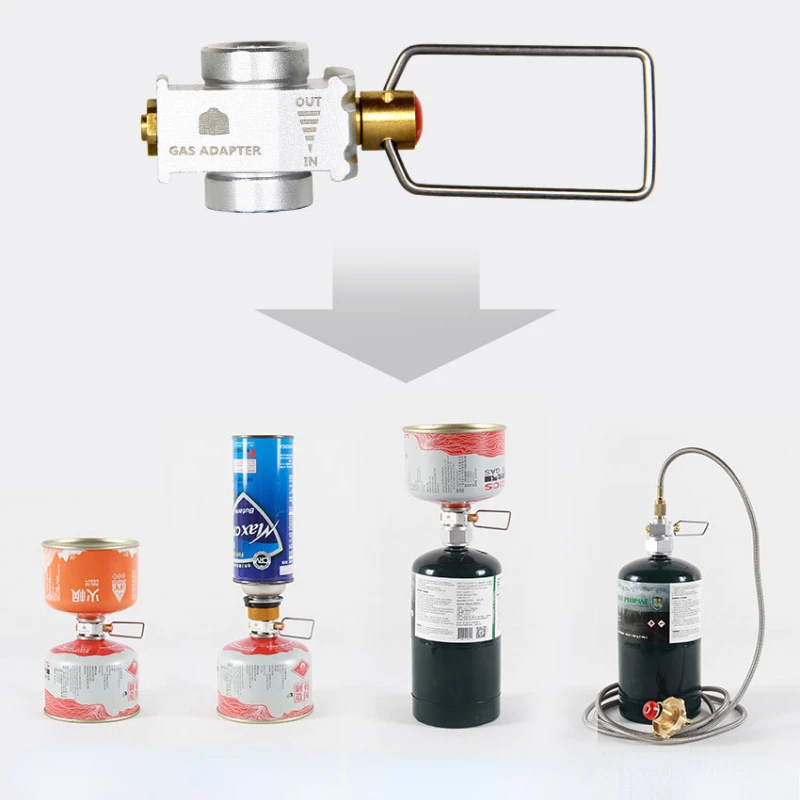 Camping Cooking Drawer - อะแดปเตอร์เติมแก๊สถังเตาตั้งแคมป์กลางแจ้ง mapp/isobutane/butane อะแดปเตอร์เติมแก๊สสเปรย์