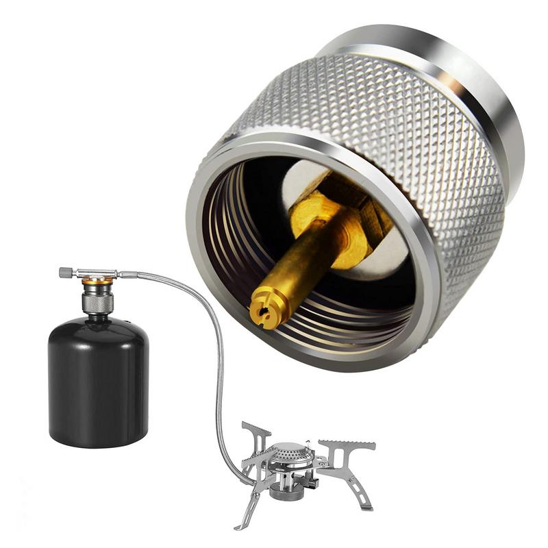 Camping Cooking Propane - อะแดปเตอร์โพรเพนถึงบิวเทนอะแดปเตอร์โพรเพนเป็นบิวเทนกระบอกกลางแจ้งอะแดปเตอร์กระป๋อง LPG สําหรับอะแดปเตอร์เตาแคมปิ้งกลางแจ้ง