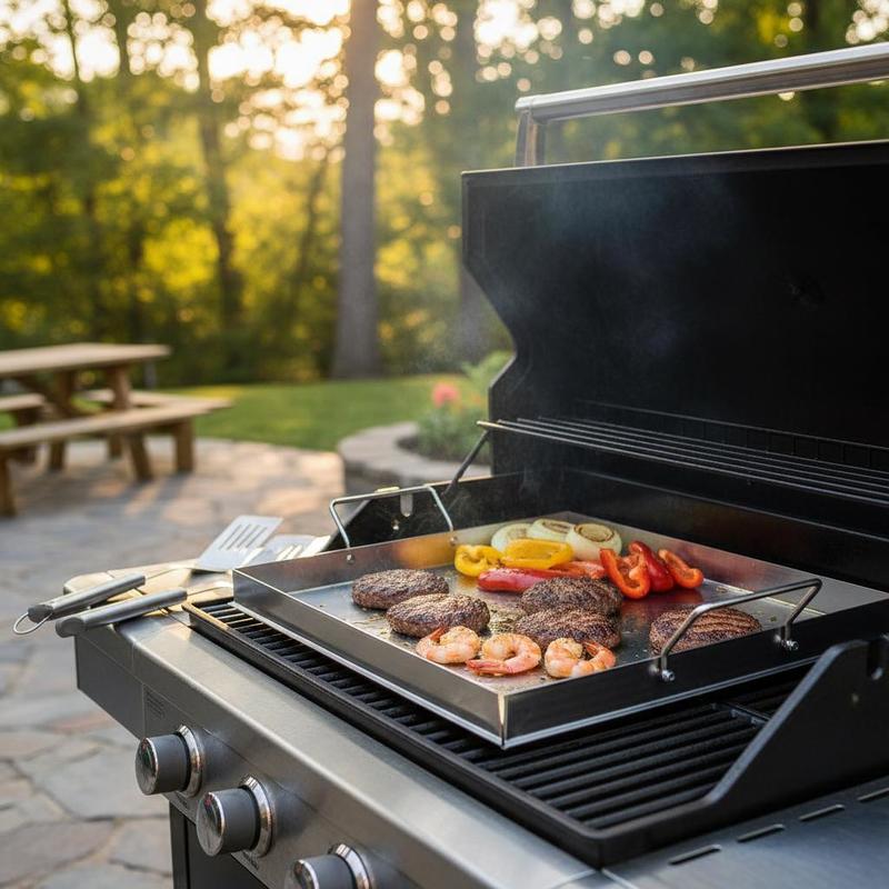 Camping Cooking Grill - เตาปิ้งย่างแบบแบนขนาด 18x16 นิ้ว สำหรับแคมป์ปิ้ง ปาร์ตี้ งานสังสรรค์