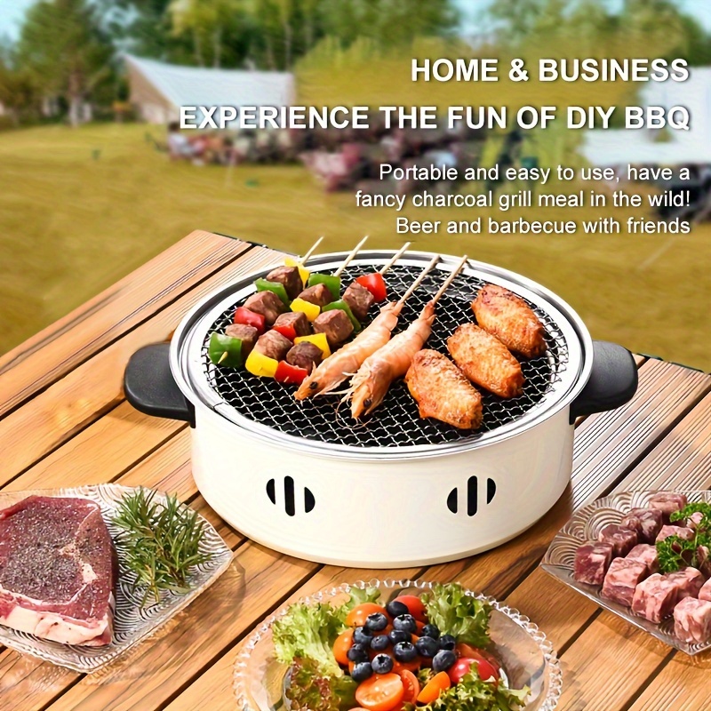 Camping Cooking Mesh - 1 ชิ้นเตาบาร์บีคิวแบบพกพาอเนกประสงค์โต๊ะกระทะย่างบาร์บีคิวพร้อมตาข่ายย่างที่สมบูรณ์แบบสําหรับการตั้งแคมป์กลางแจ้งและสนามหลังบ้านเครื่องมือบาร์บีคิว