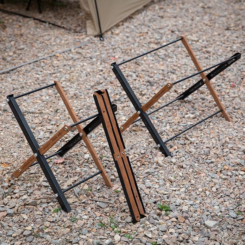 Camping Cooking Table With Storage - โต๊ะพับแบบพกพาสำหรับตั้งแคมป์ ตะกร้าเก็บของหลายชั้น อุปกรณ์เสริมสำหรับจัดระเบียบโต๊ะ อะไหล่สำหรับทำอาหารปิกนิกกลางแจ้ง