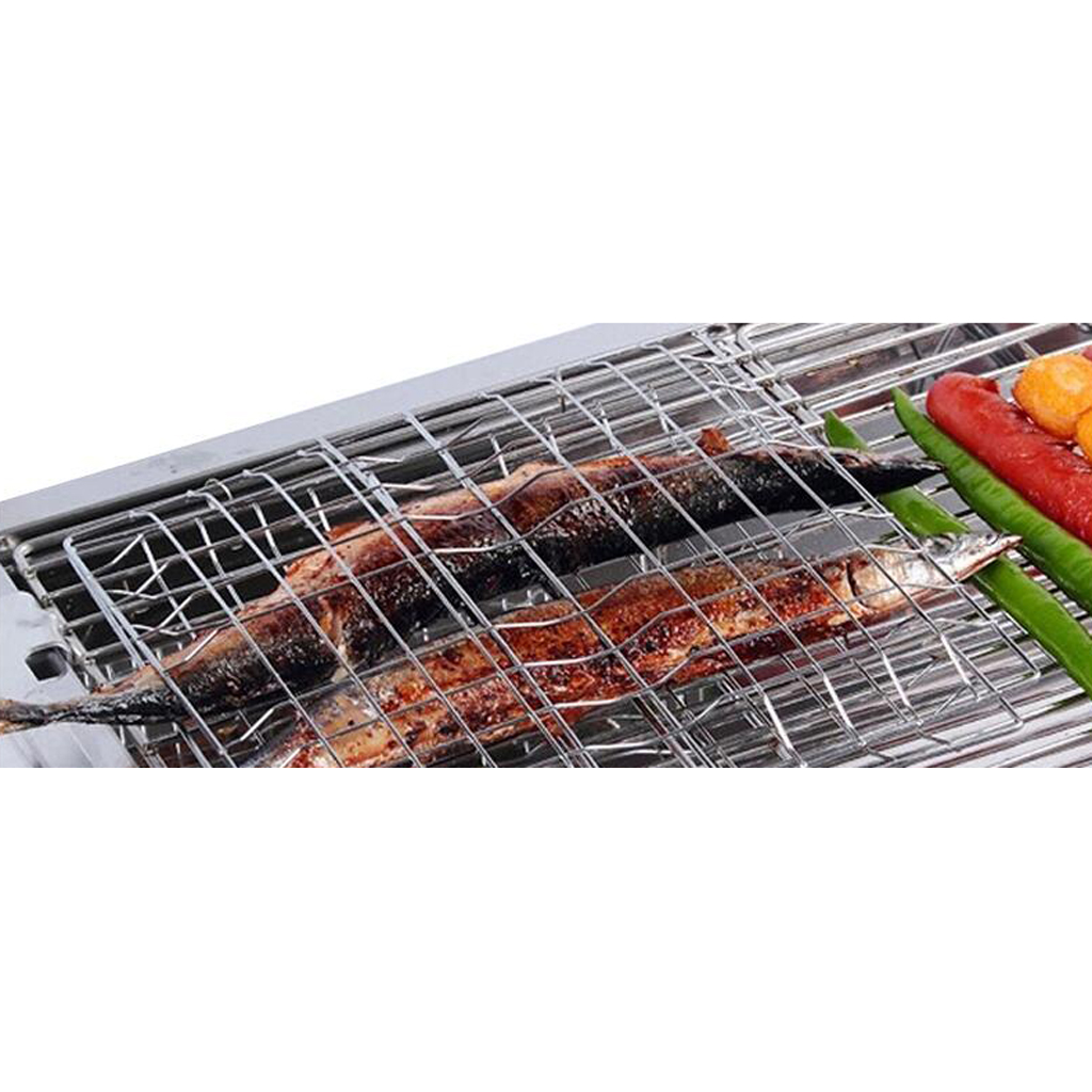 Camping Cooking Grill - ตะกร้าบาร์บีคิวคุณภาพสูง อุปกรณ์เสริมสำหรับเตาย่างบาร์บีคิว ตะแกรงลวดสำหรับทำอาหารกลางแจ้ง ชุดอุปกรณ์ปิ้งย่างสำหรับการตั้งแคมป์