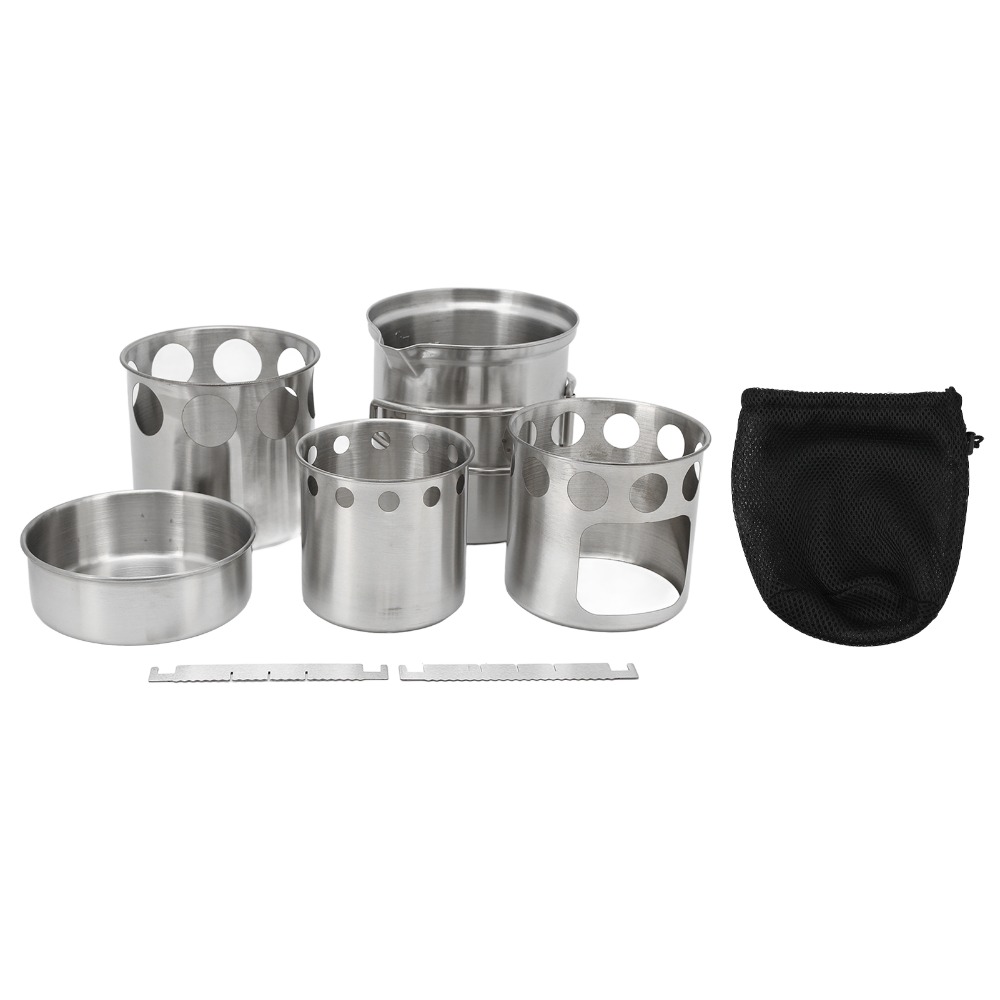 ชุดเครื่องครัวแคมป์ปิ้งสแตนเลส - Camping Cooking Mesh บทวิจารณ์และราคา