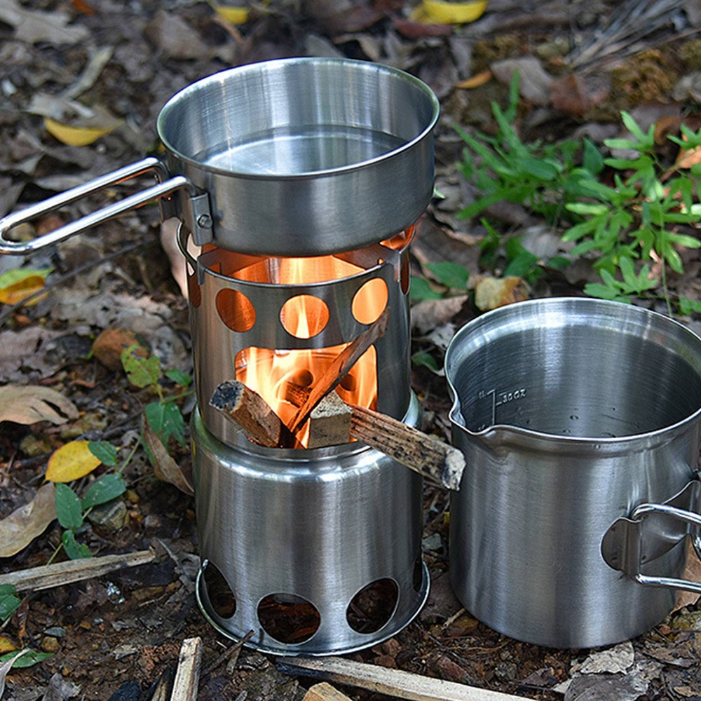 ชุดเครื่องครัวแคมป์ปิ้งสแตนเลส - Camping Cooking Mesh บทวิจารณ์และราคา
