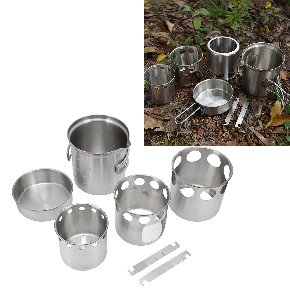 ชุดเครื่องครัวแคมป์ปิ้งสแตนเลส - Camping Cooking Mesh บทวิจารณ์และราคา