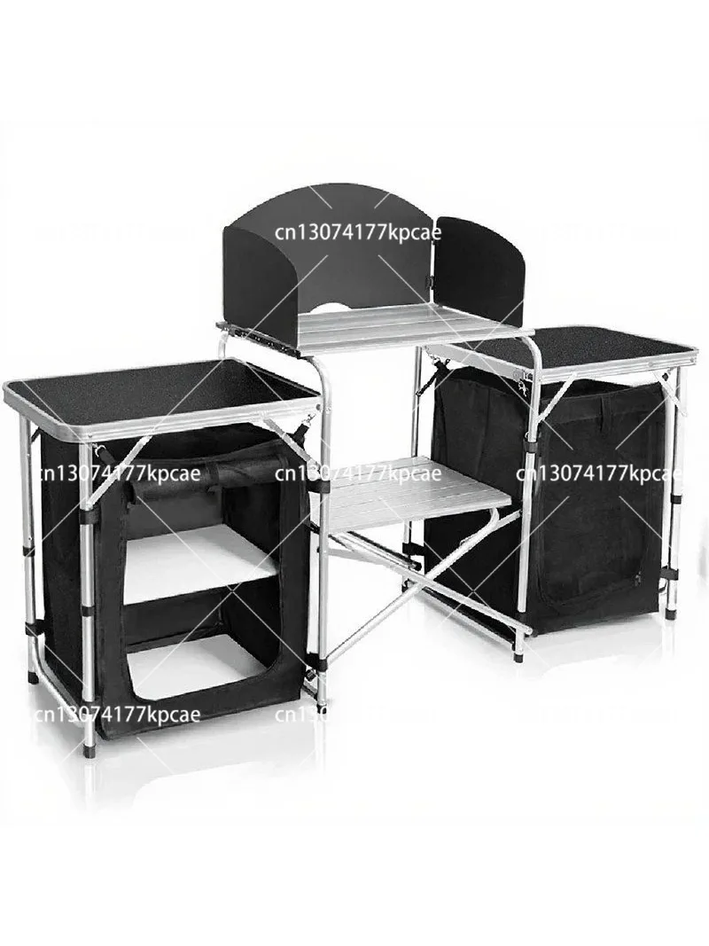 โต๊ะพับสำหรับตั้งแคมป์กลางแจ้ง - Camping Cooking Table With Storage บทวิจารณ์และราคา