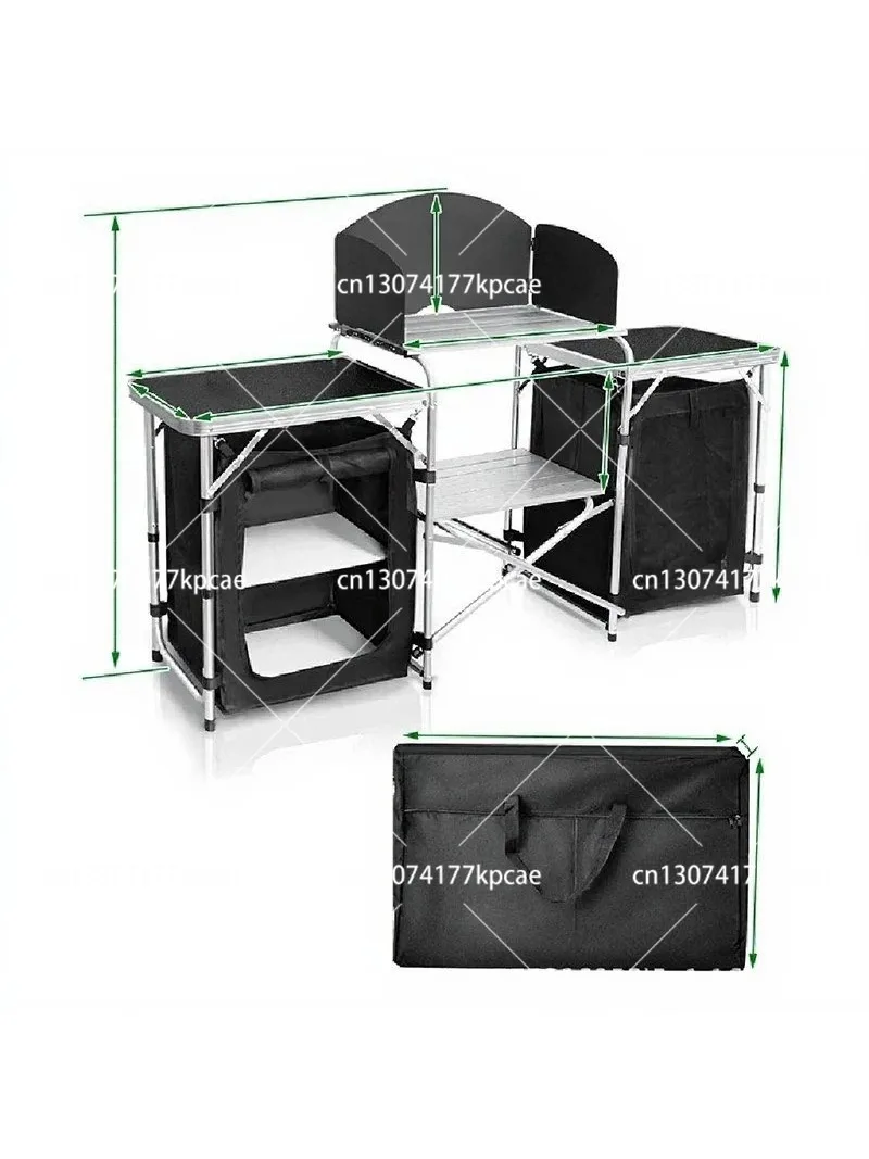 โต๊ะพับสำหรับตั้งแคมป์กลางแจ้ง - Camping Cooking Table With Storage บทวิจารณ์และราคา