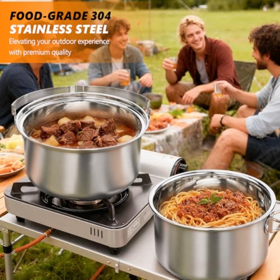 ชุดเครื่องครัวสำหรับแคมป์ปิ้ง, - Nesting Camping Cooking Set บทวิจารณ์และราคา