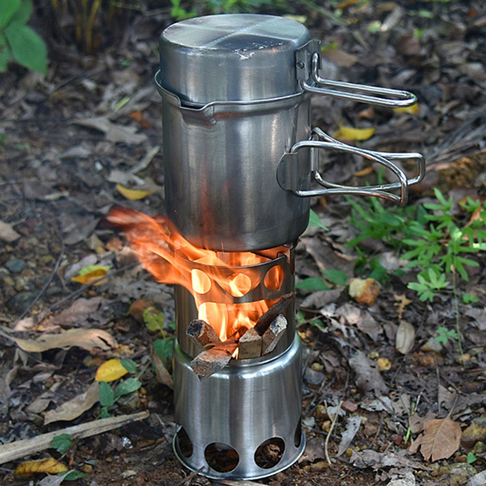 ชุดเครื่องครัวแคมป์ปิ้งสแตนเลส - Camping Cooking Mesh บทวิจารณ์และราคา