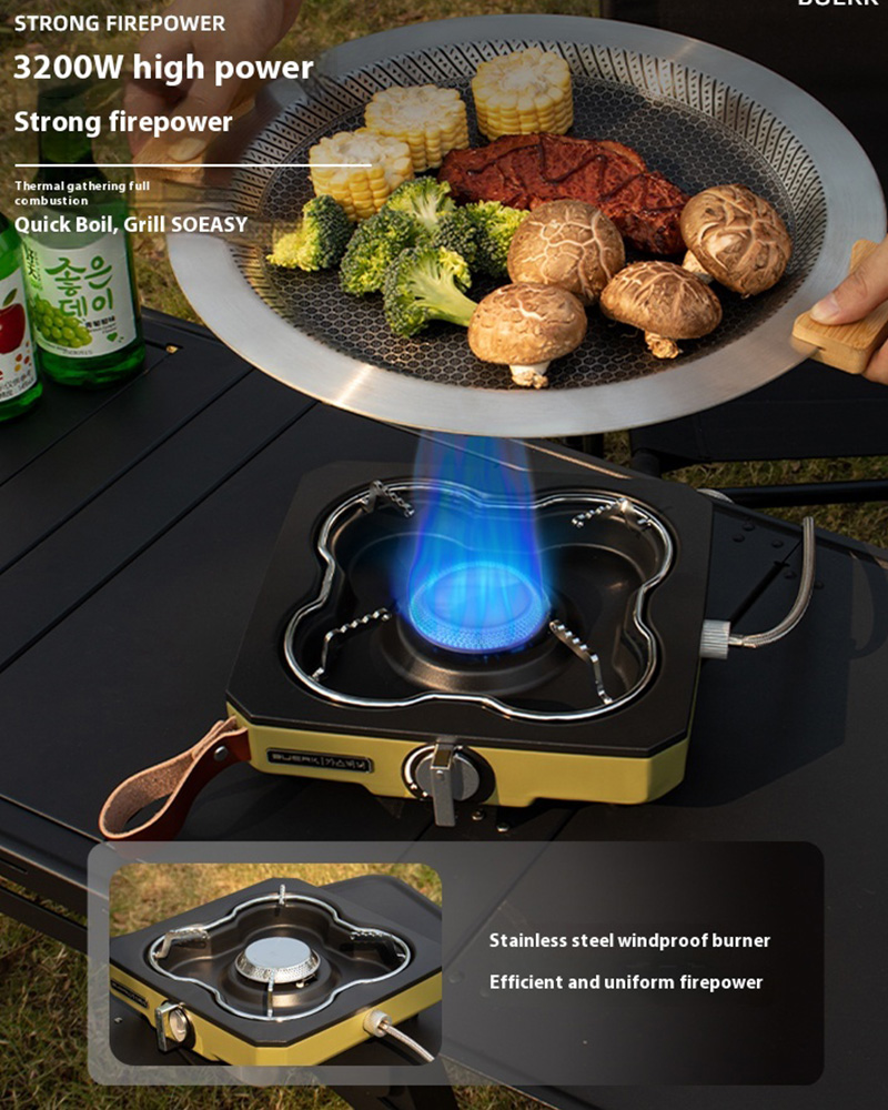 Buerk เดสก์ท็อปเตาแก๊สกลางแจ้ง - Camping Cooking Propane บทวิจารณ์และราคา
