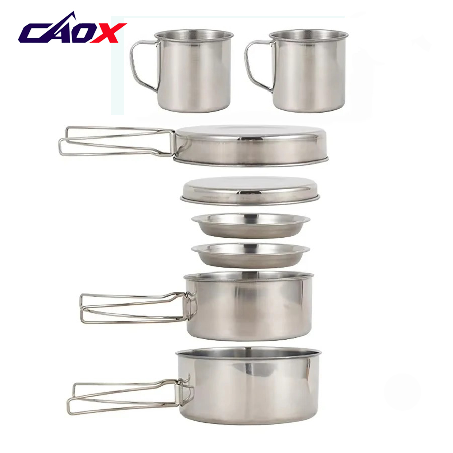 ชุดเครื่องครัวแคมป์ปิ้ง CAOX 8 - Camping Cooking Mess Kit บทวิจารณ์และราคา