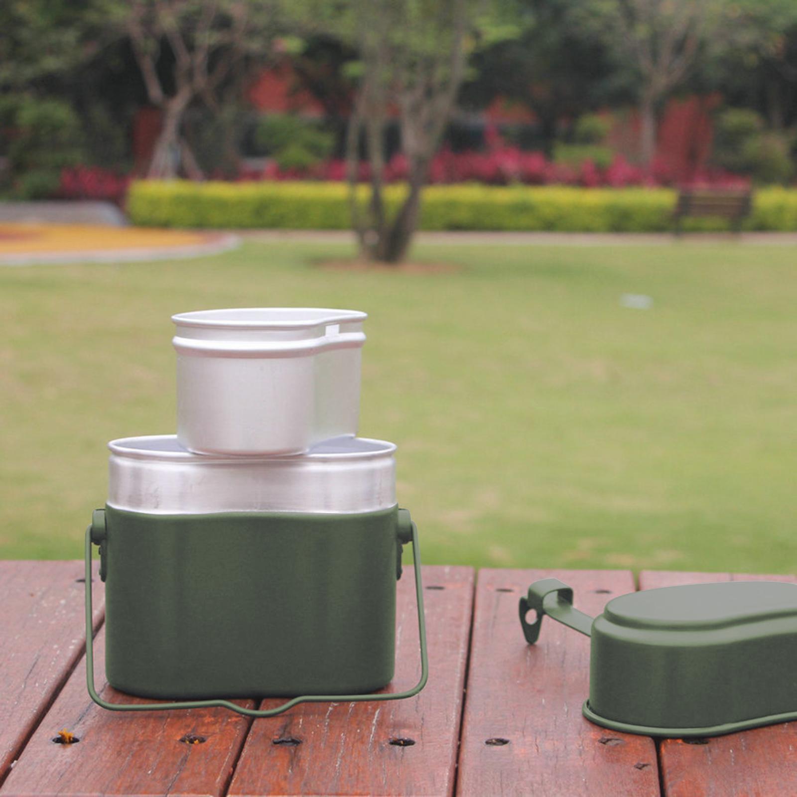 3 ชิ้น/เซ็ตกล่องอาหารกลางวัน ห - Camping Cooking Mess Kit บทวิจารณ์และราคา