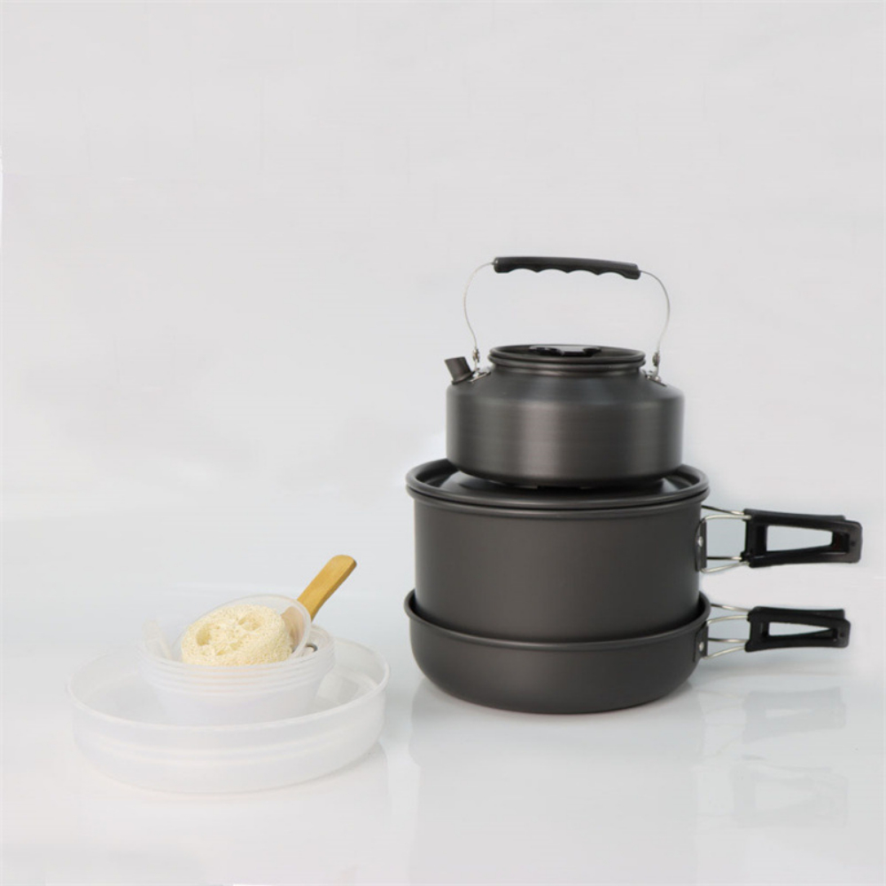 ชุดเครื่องครัวแคมป์ปิ้งอลูมิเน - Nesting Camping Cooking Set บทวิจารณ์และราคา