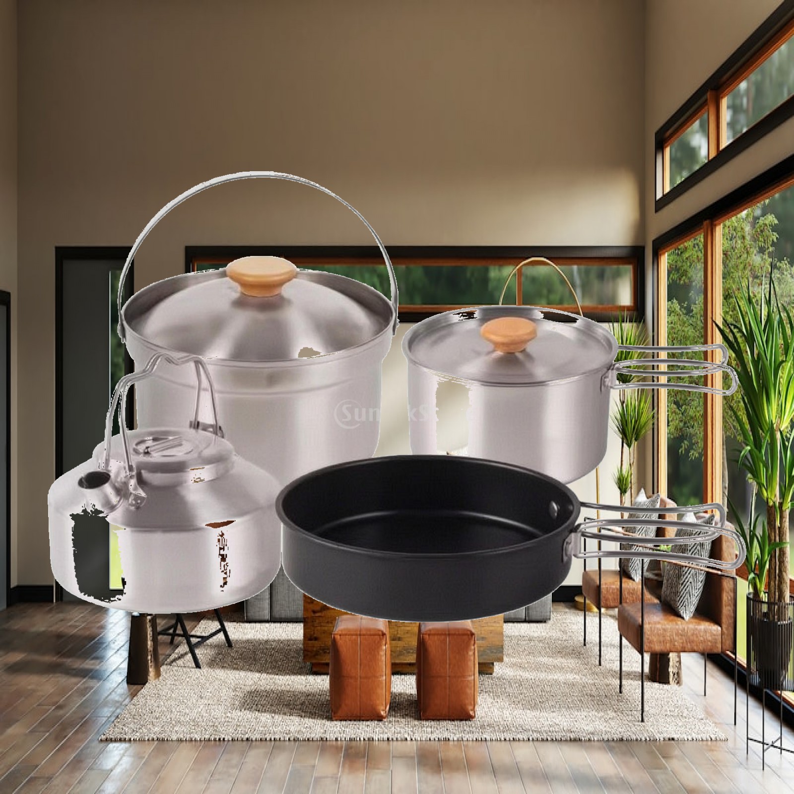 ชุดเครื่องครัวแคมป์ปิ้งสแตนเลส - Camping Cooking Mess Kit บทวิจารณ์และราคา