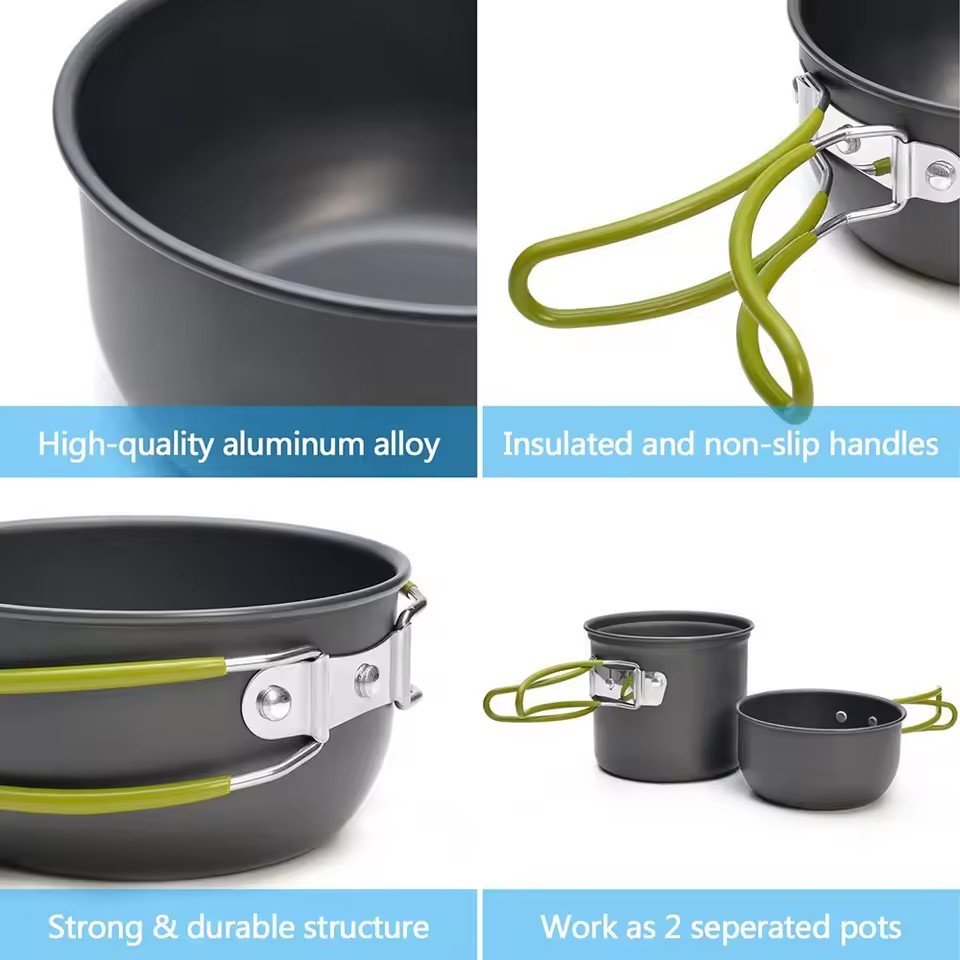 ชุดเครื่องครัวแคมป์ปิ้งน้ำหนัก - Camping Cooking Mess Kit บทวิจารณ์และราคา