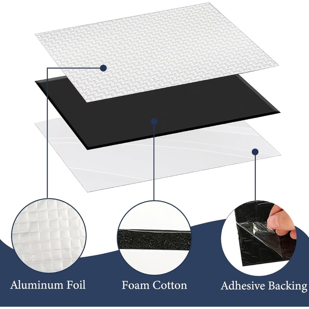 แผ่นกันเสียงรถยนต์ 10 ชิ้น ขนา - Aluminum Foil Heavy Duty บทวิจารณ์และราคา