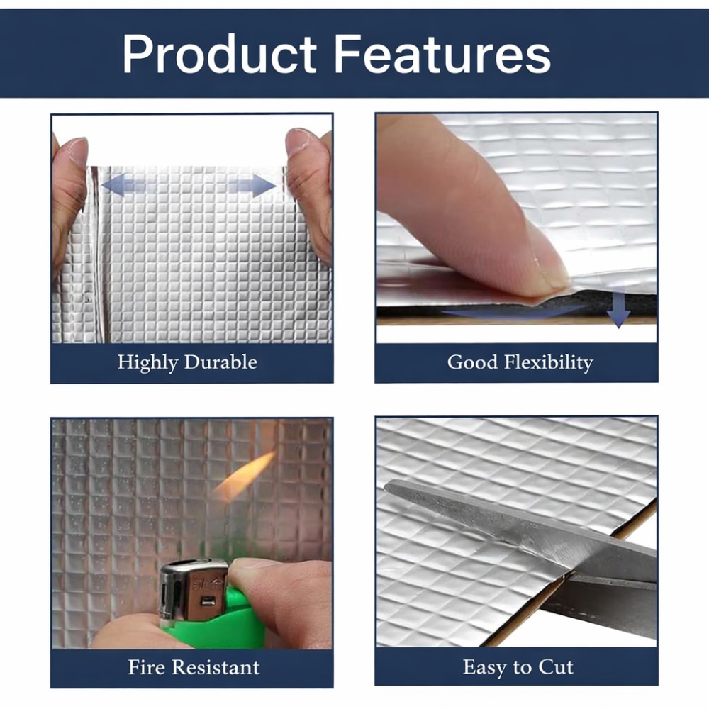 แผ่นกันเสียงรถยนต์ 10 ชิ้น ขนา - Aluminum Foil Heavy Duty บทวิจารณ์และราคา