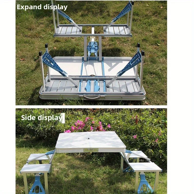 โต๊ะพับได้พร้อมเก้าอี้สำหรับใช - Camping Cooking Table With Storage บทวิจารณ์และราคา