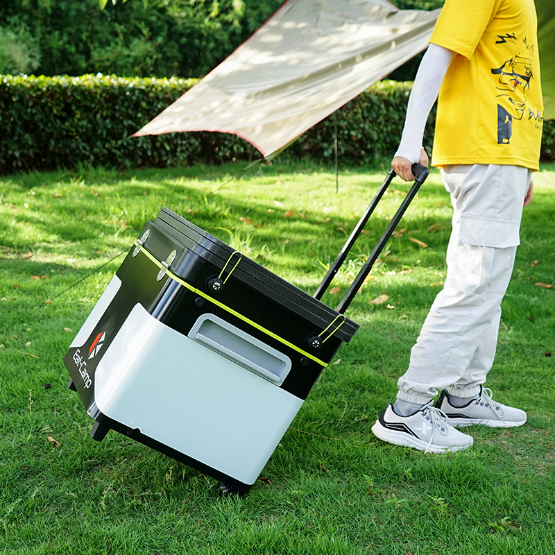 โต๊ะครัวพกพาสำหรับตั้งแคมป์แบบ - Camping Cooking Table With Storage บทวิจารณ์และราคา