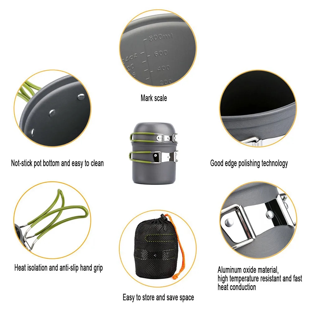 เครื่องครัวตั้งแคมป์ Mess Kit  - Camping Cooking Mess Kit บทวิจารณ์และราคา