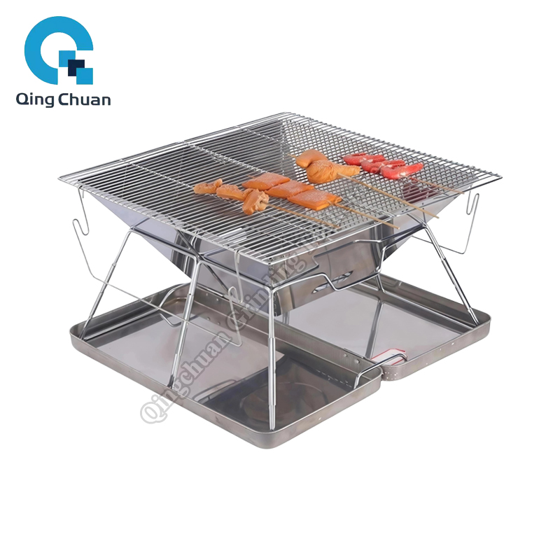 เตาปิ้งย่างแบบพับได้ สแตนเลส ใ - Cooking Outdoor Camping บทวิจารณ์และราคา