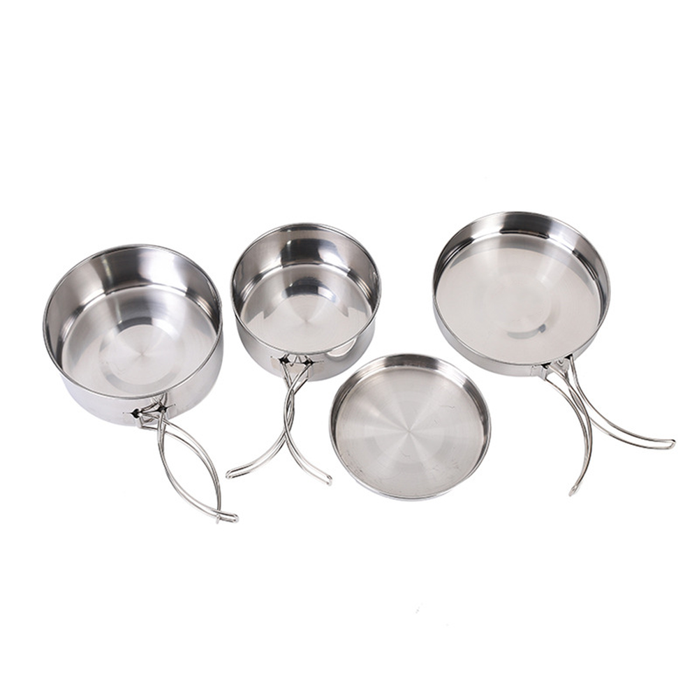 ชุดอุปกรณ์ทำอาหารกลางแจ้ง 4 ชิ - Nesting Camping Cooking Set บทวิจารณ์และราคา