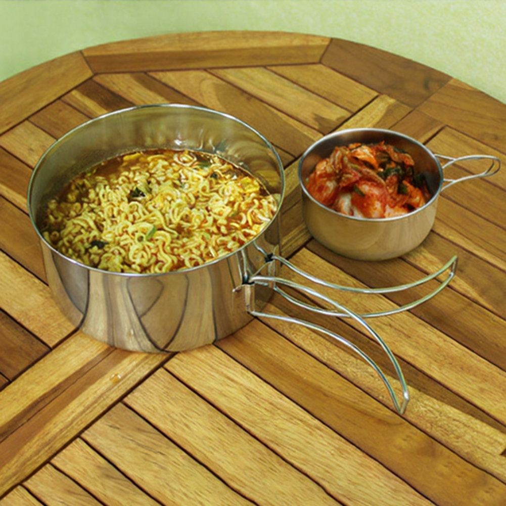 ชุดอุปกรณ์ทำอาหารกลางแจ้ง 4 ชิ - Nesting Camping Cooking Set บทวิจารณ์และราคา