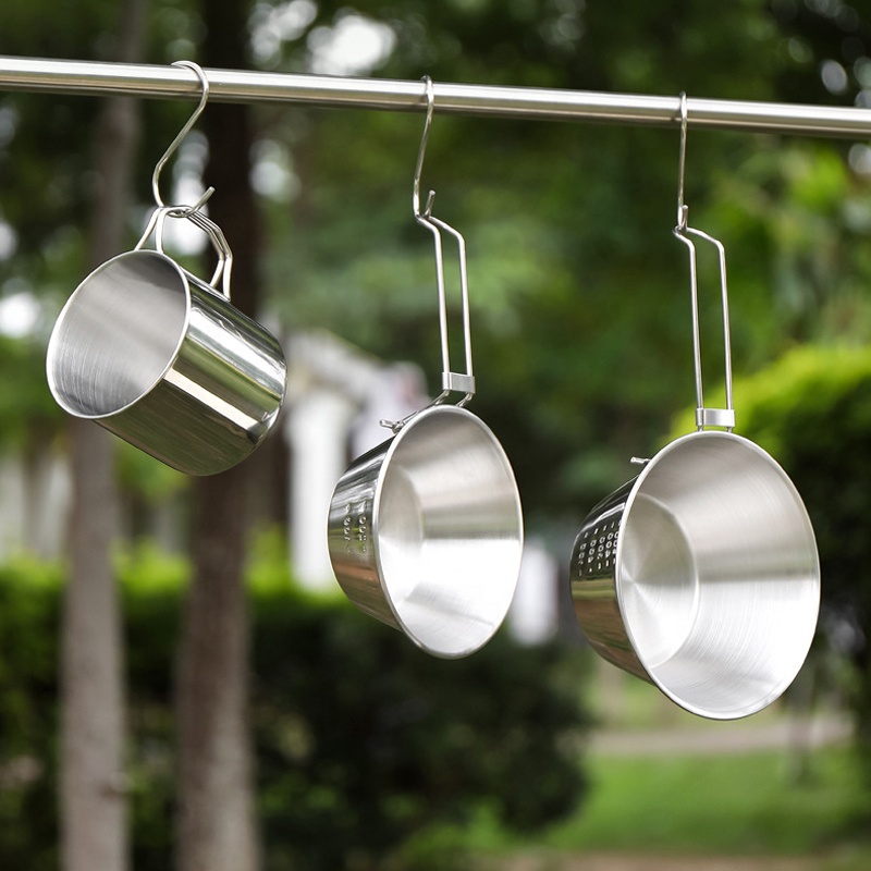 ชุดเครื่องครัวแคมป์ปิ้งสแตนเลส - Camping Cooking Mess Kit บทวิจารณ์และราคา