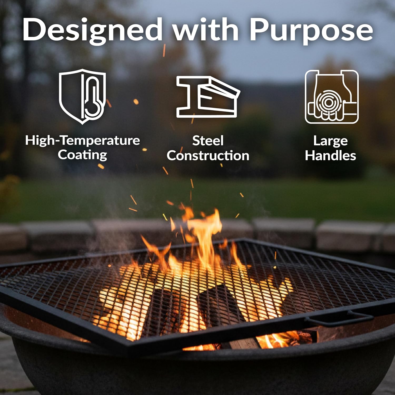 ตะแกรงย่างเหล็กสำหรับเตาไฟกลาง - Camping Cooking Grill บทวิจารณ์และราคา