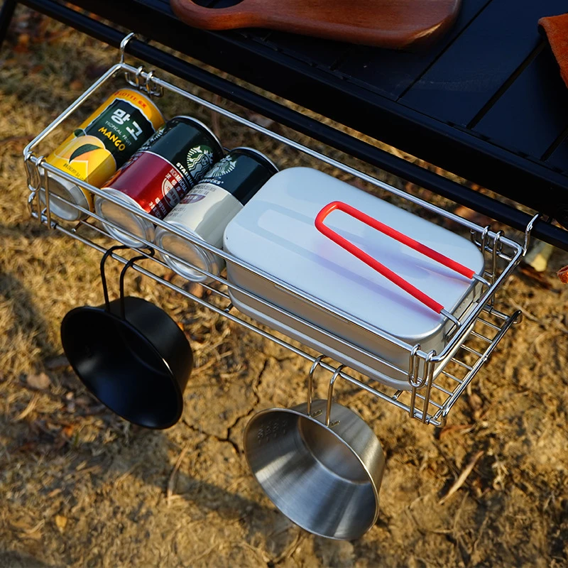 ชั้นวางของข้างโต๊ะอลูมิเนียม I - Camping Cooking Table With Storage บทวิจารณ์และราคา