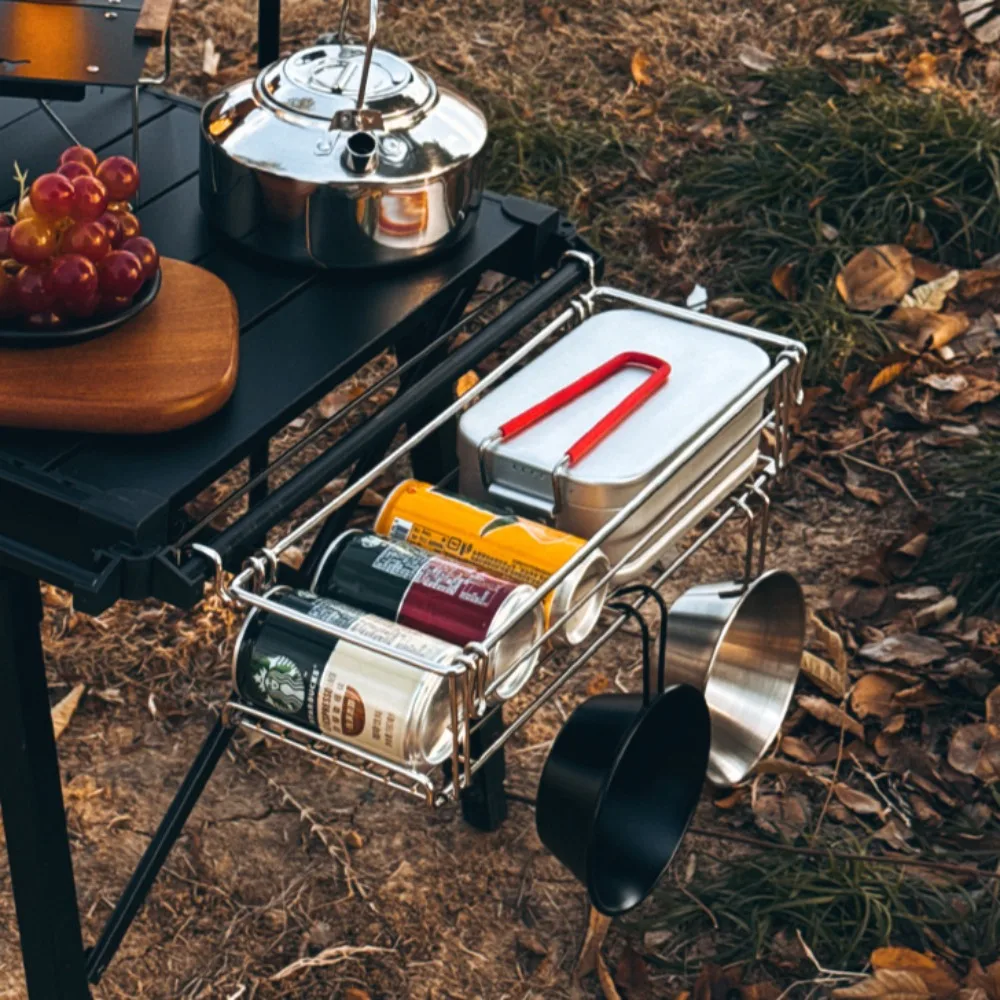 ชั้นวางของข้างโต๊ะอลูมิเนียม I - Camping Cooking Table With Storage บทวิจารณ์และราคา