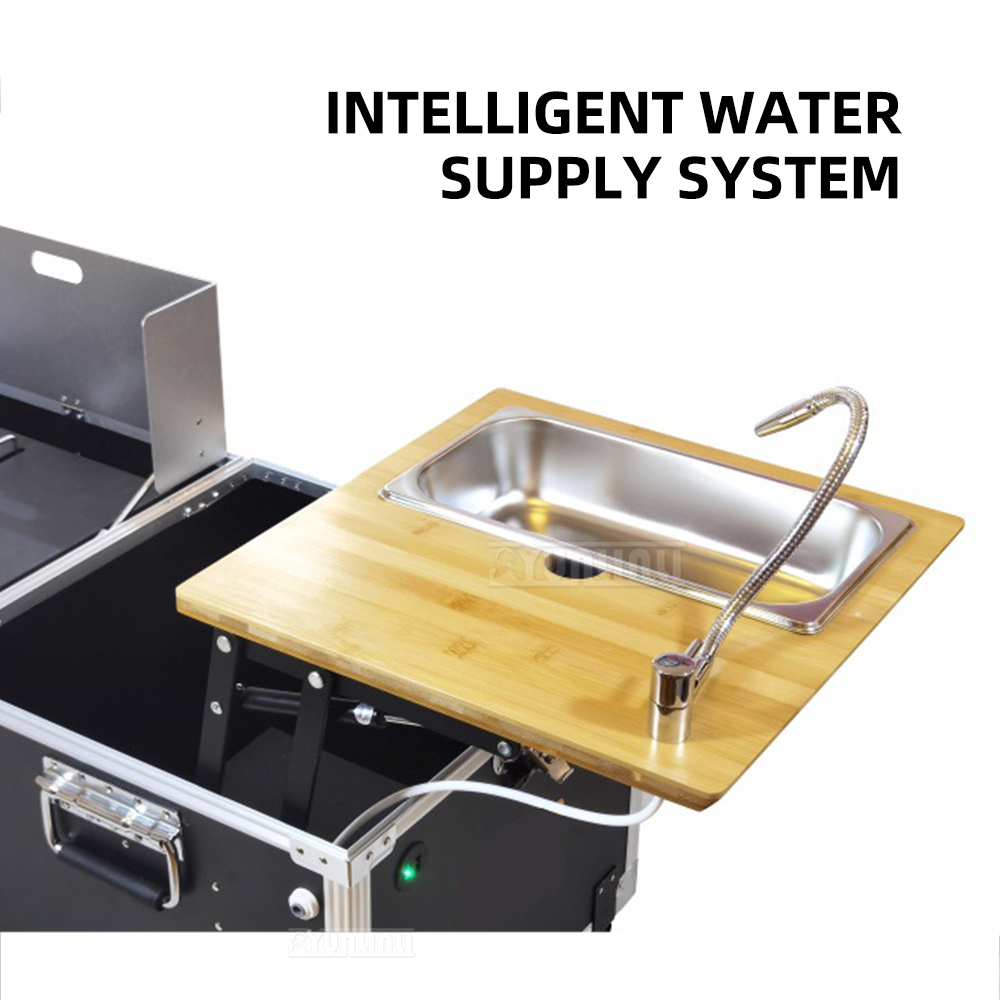ครัวเคลื่อนที่กลางแจ้ง กล่องทำ - Camping Cooking Table With Storage บทวิจารณ์และราคา