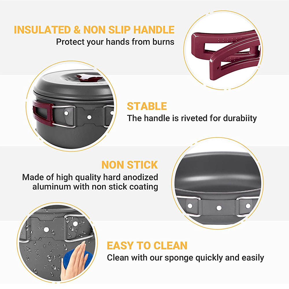 ชุดหม้อปิกนิกสำหรับทำอาหารกลาง - Camping Cooking Mesh บทวิจารณ์และราคา