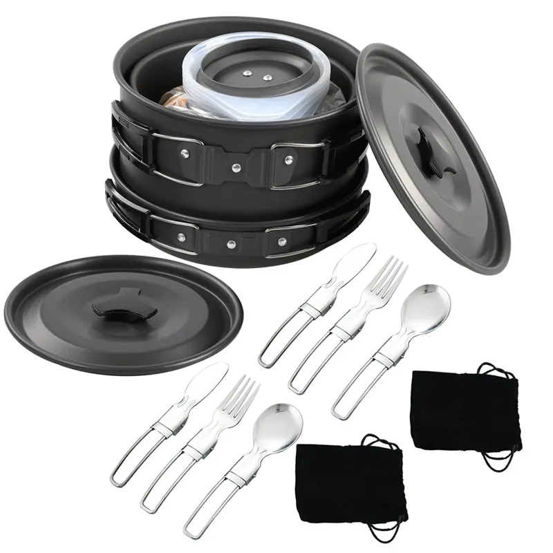 ชุดเครื่องครัวพกพาสำหรับตั้งแค - Nesting Camping Cooking Set บทวิจารณ์และราคา