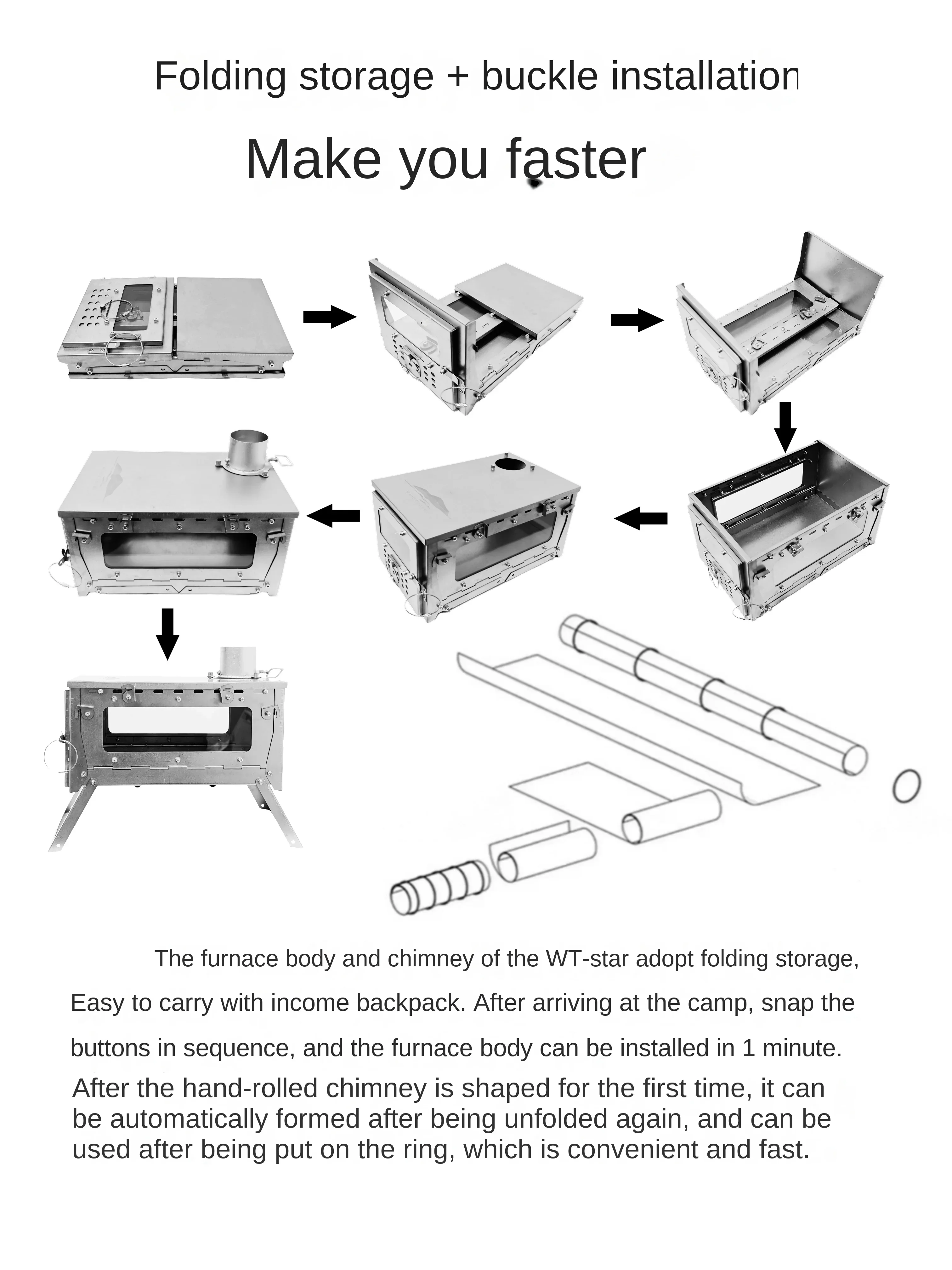 WT Star Ti ไทเทเนียมพับเตาฟืนเ - Camping Cooking Drawer บทวิจารณ์และราคา