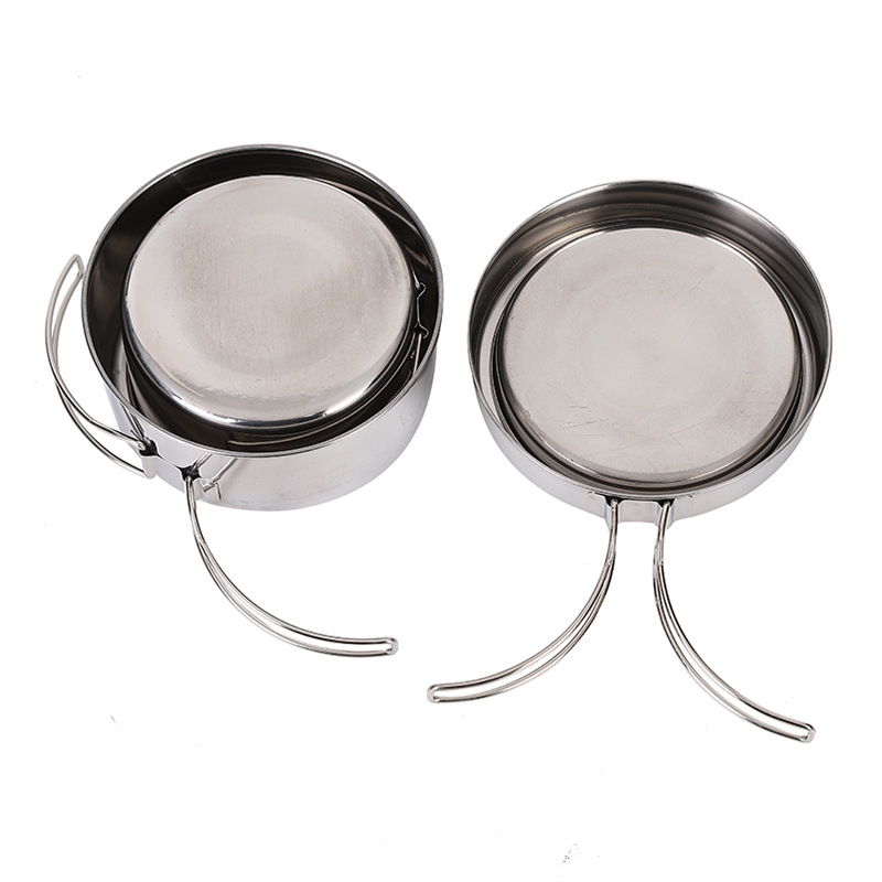ชุดเครื่องครัวแคมป์ปิ้งสแตนเลส - Nesting Camping Cooking Set บทวิจารณ์และราคา