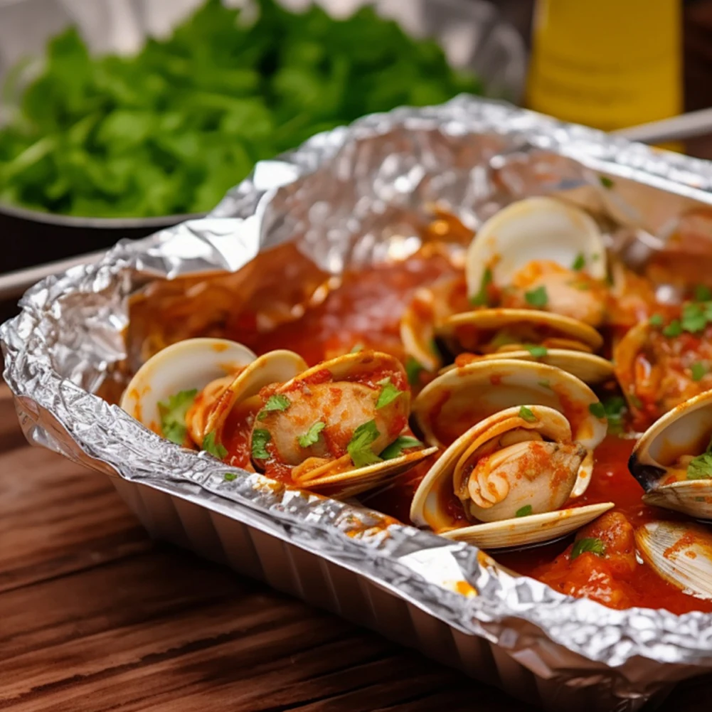 1 แพ็คเกรดอาหารทิ้งดีบุก 12.2x - Aluminum Foil Heavy Duty บทวิจารณ์และราคา