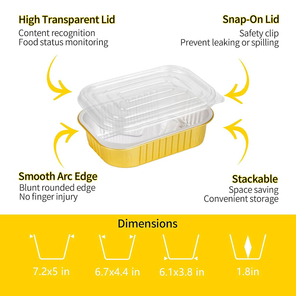 ถาดอลูมิเนียมขนาดเล็กพร้อมฝาปิ - Aluminum Foil Heavy Duty บทวิจารณ์และราคา