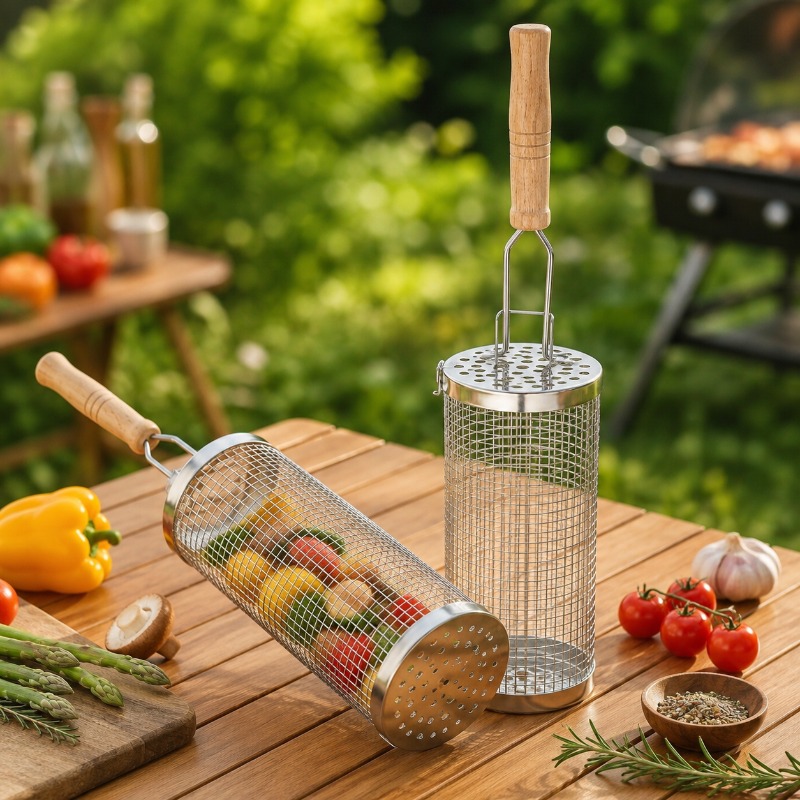 ชุดตะกร้าย่างบาร์บีคิวทรงกลม ส - Camping Cooking Grill บทวิจารณ์และราคา