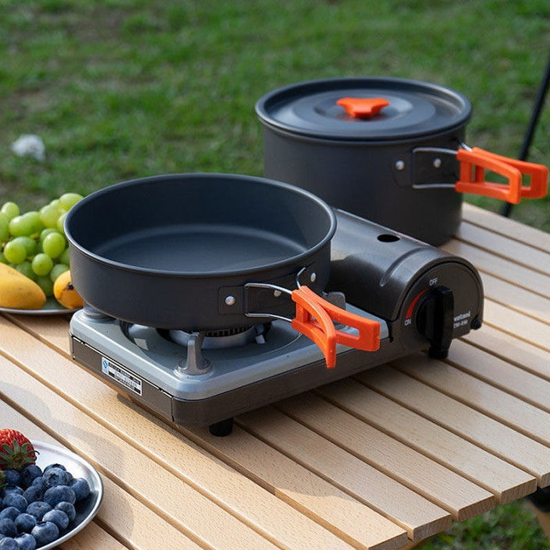 ชุดหม้ออลูมิเนียมสำหรับตั้งแคม - Camping Cooking Mess Kit บทวิจารณ์และราคา