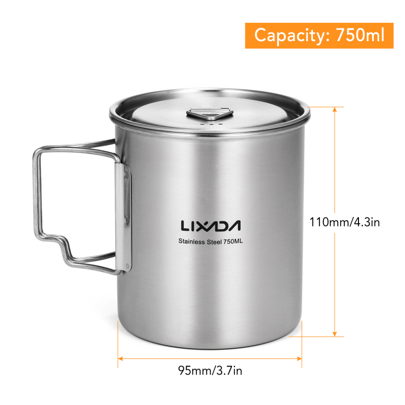 Lixada ถ้วยกระบอกใส่น้ำสแตนเลส - Camping Cooking Mesh บทวิจารณ์และราคา