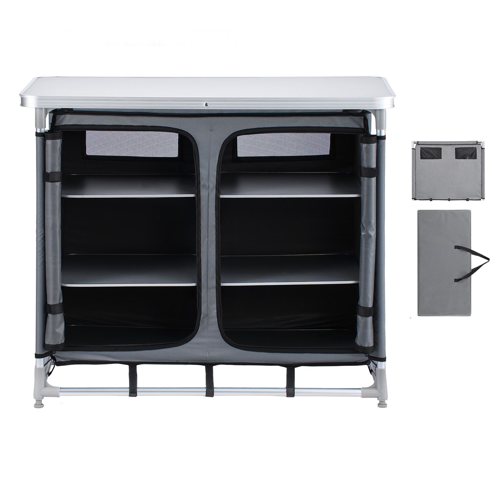 ตู้เก็บของสำหรับตั้งแคมป์, โต๊ - Camping Cooking Table With Storage บทวิจารณ์และราคา