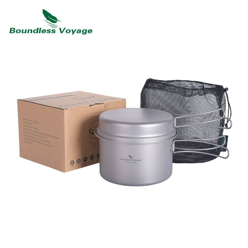 Boundless Voyage หม้อไทเทเนียม - Camping Cooking Mess Kit บทวิจารณ์และราคา