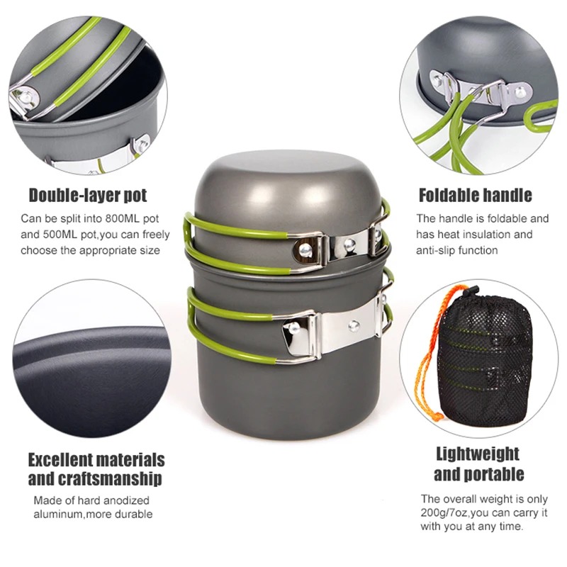 ชุดเครื่องครัวสำหรับตั้งแคมป์  - Camping Cooking Mess Kit บทวิจารณ์และราคา