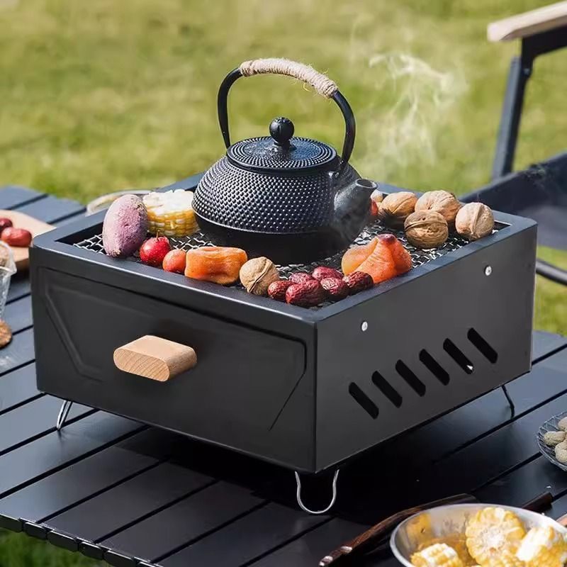 เตาปิ้งย่างถ่านแบบพกพาสำหรับตั - Camping Cooking Grill บทวิจารณ์และราคา