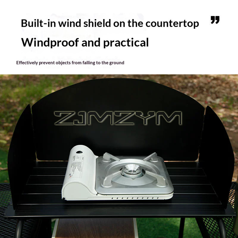 โต๊ะพับสำหรับตั้งแคมป์กลางแจ้ง - Camping Cooking Table With Storage บทวิจารณ์และราคา