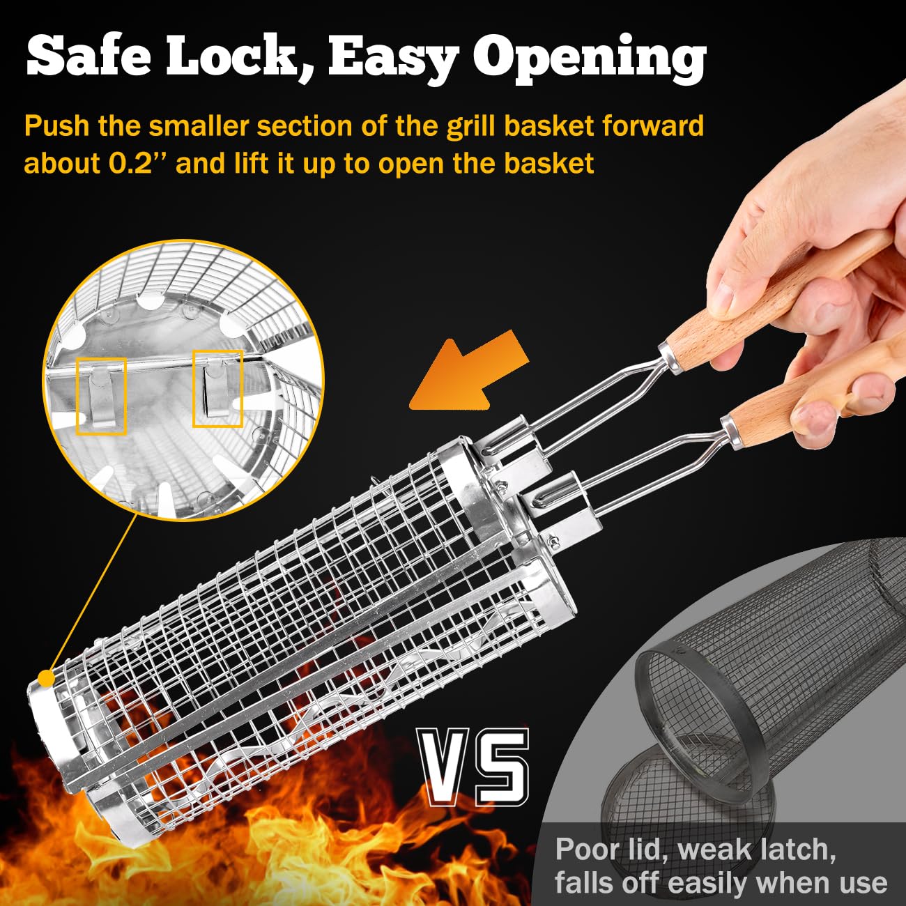 BUYYES Rolling Grill ตะกร้าบาร - Camping Cooking Mesh บทวิจารณ์และราคา