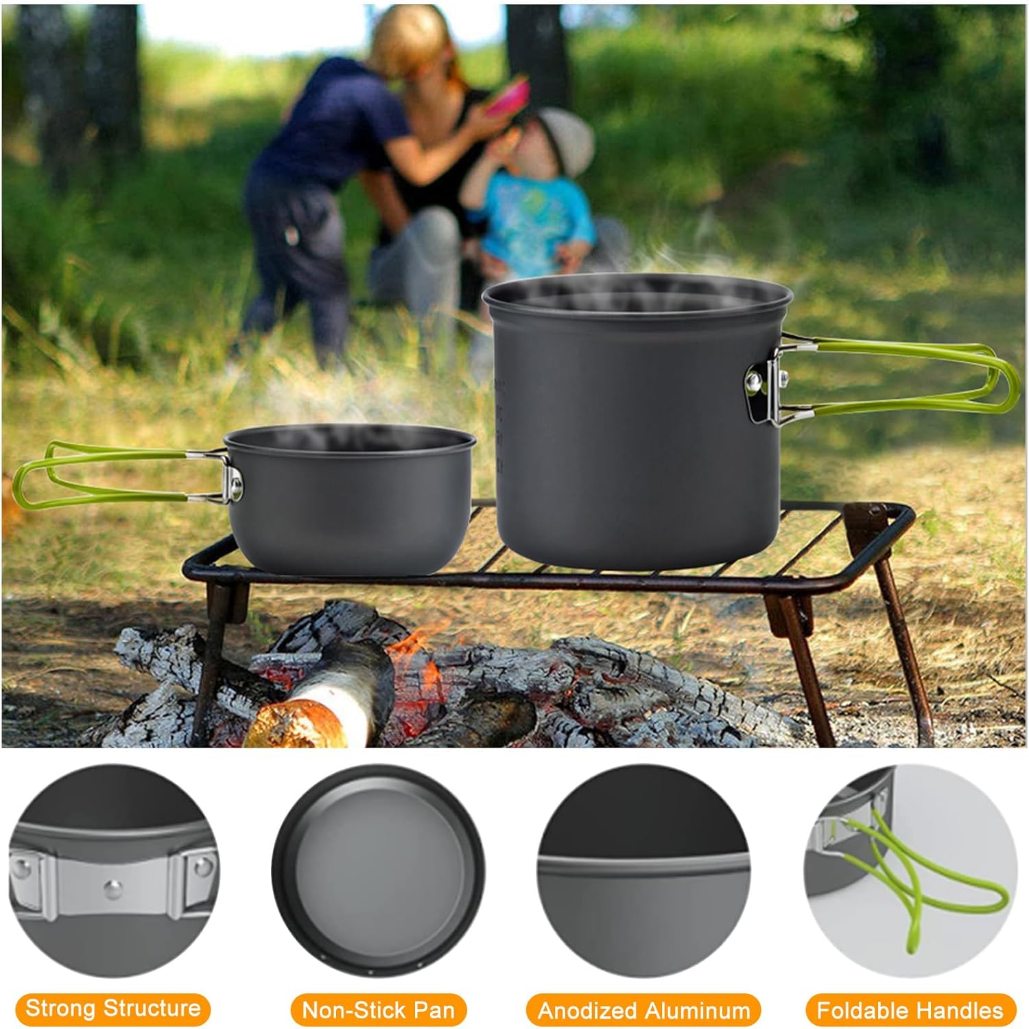ชุดอุปกรณ์ทำอาหารสำหรับตั้งแคม - Camping Cooking Mess Kit บทวิจารณ์และราคา