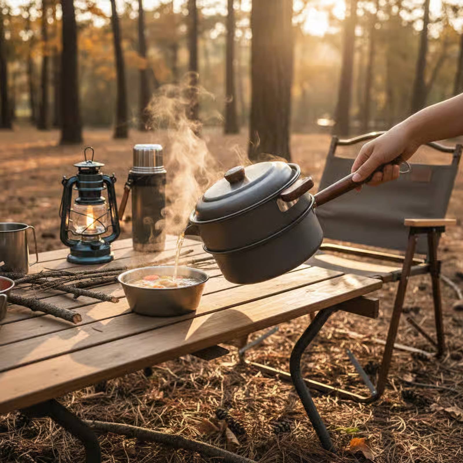 หม้อปรุงอาหารกลางแจ้ง 3 ลิตร น - Nesting Camping Cooking Set บทวิจารณ์และราคา